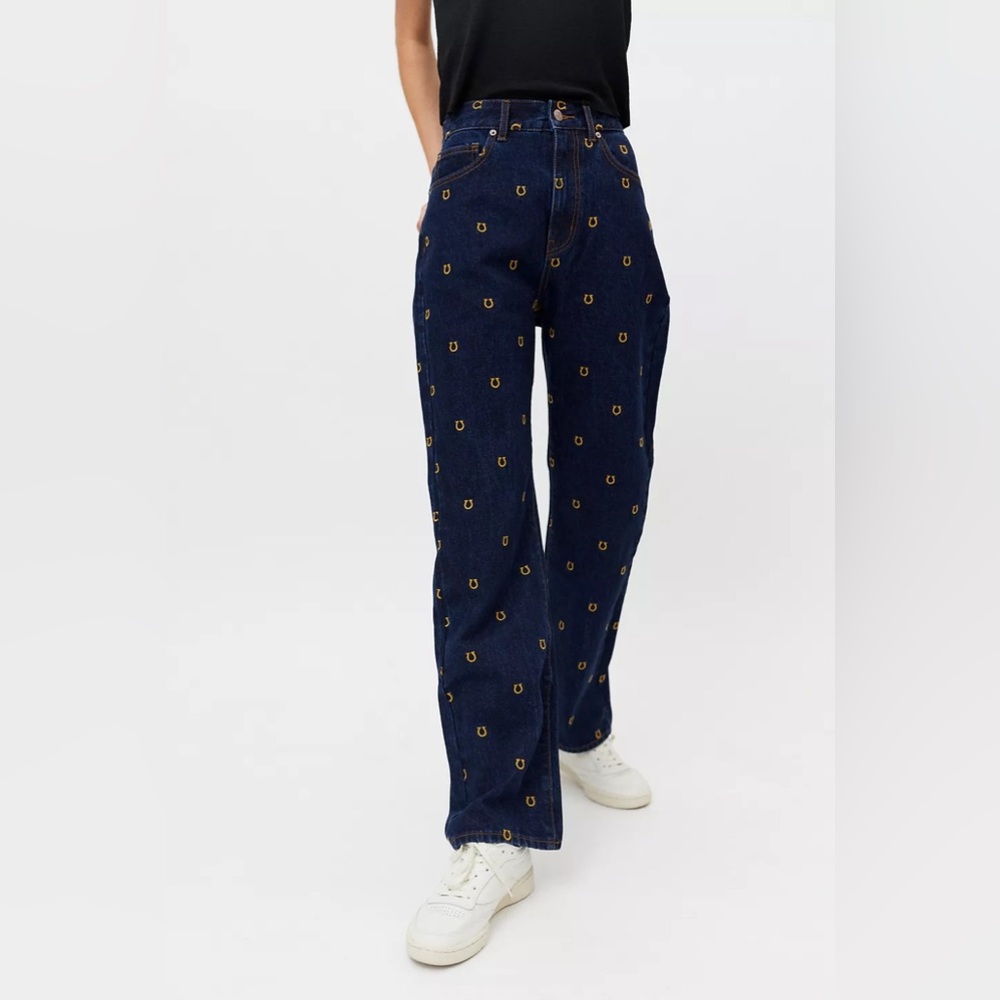 Urban Outfitters Navy Straight Leg Jeans